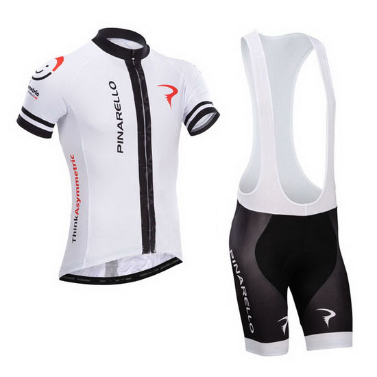 2014 Maillot Pinarello Tirantes Mangas Cortas Negro Y Blanco (2)